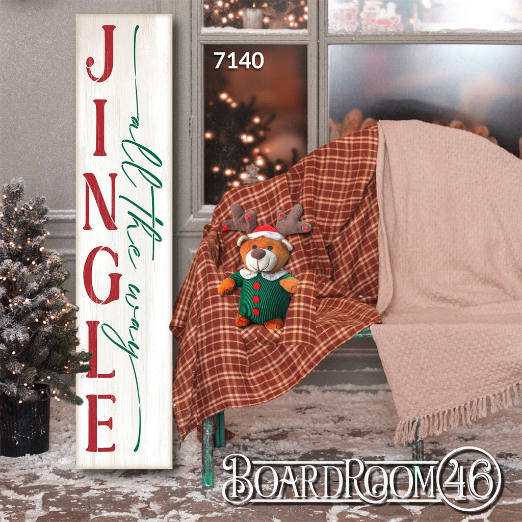 7140 Jingle All the Way 4FT Tall Porch Sign