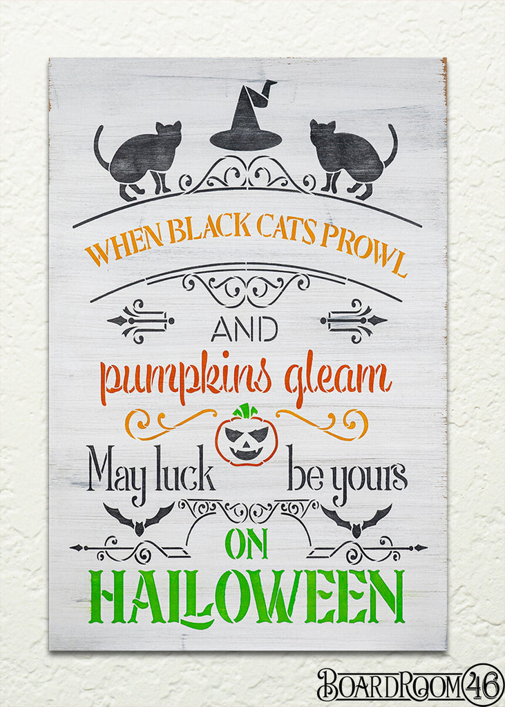 BRWS5711 May Luck Be Yours on Halloween 24x16