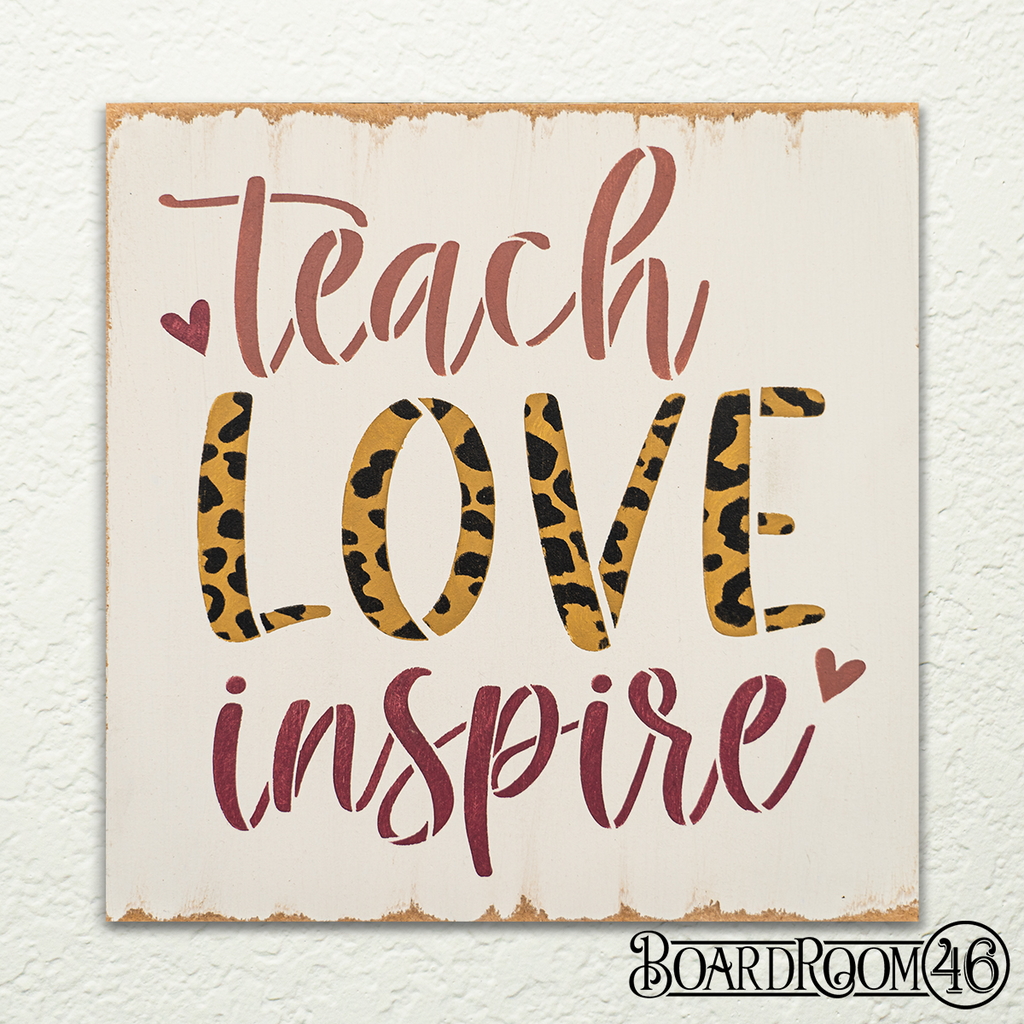 Teach Love Inspire DIY to Go Kit l 9x9 Stencil and Board