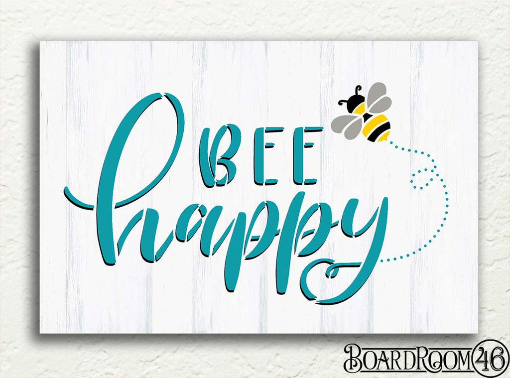 Bee Happy Script to go Kit | 9x6 Stencil and Board