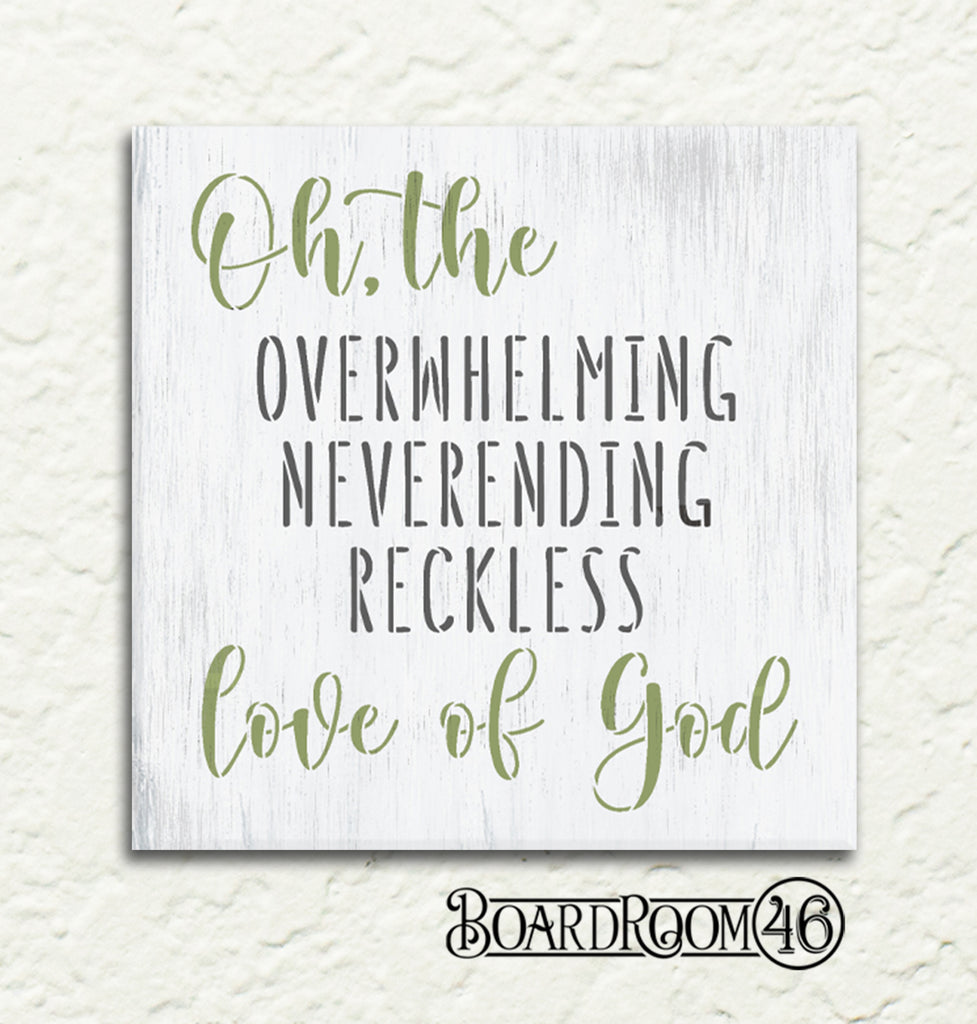 Reckless Love of God DIY to go Kit | 9x9 Stencil and Board