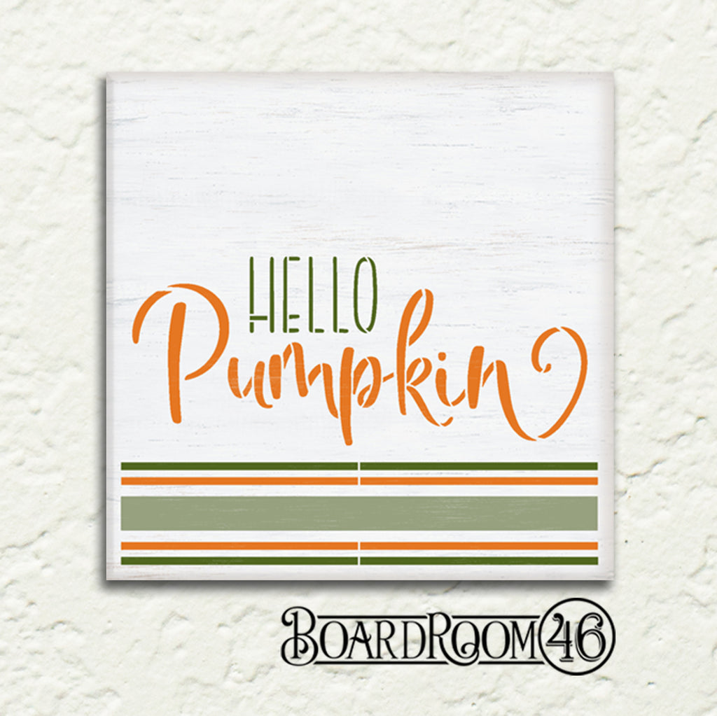 Hello Pumpkin DIY to Go Kit l 9x9" Stencil and Board