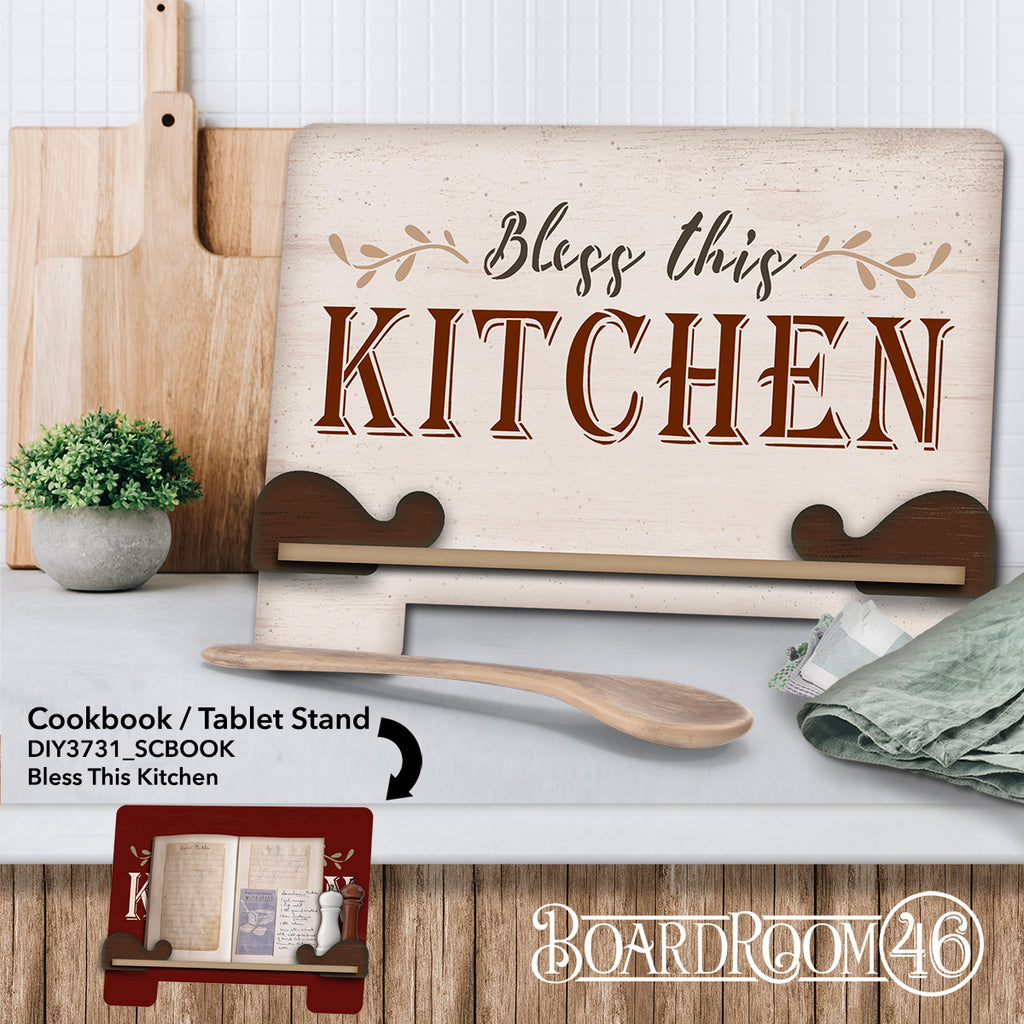 DIY3731 Bless This Kitchen Cookbook Stand