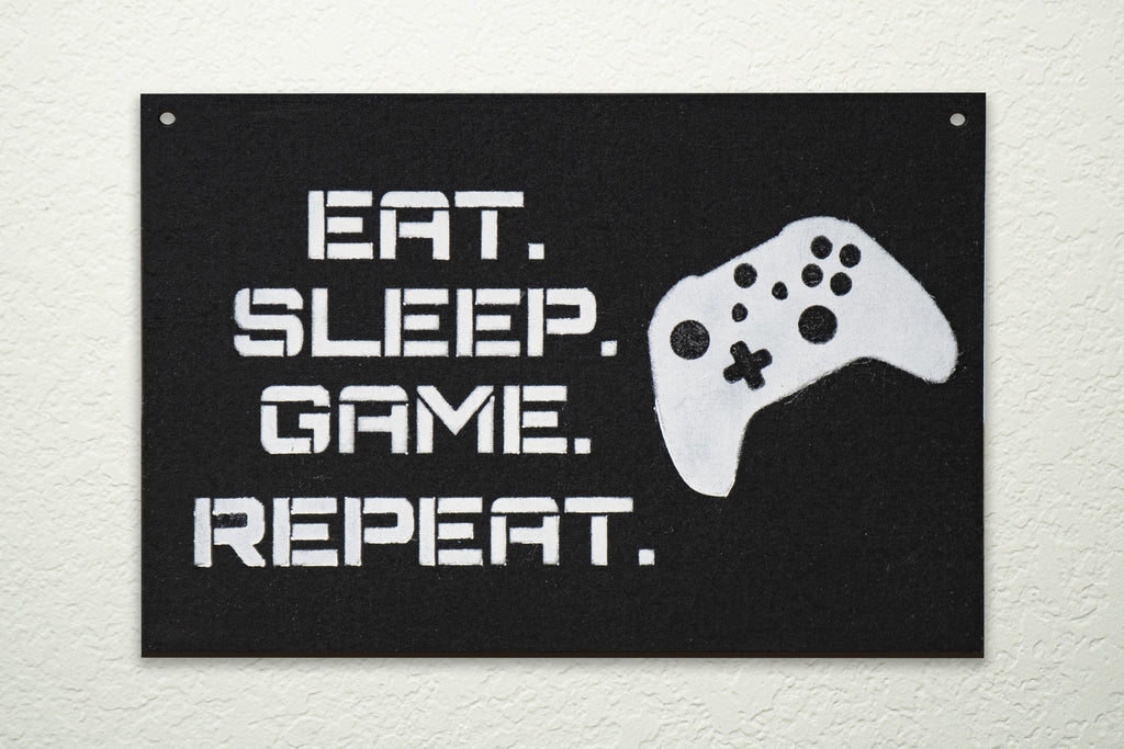 Eat, Sleep, Game, Repeat - X-Box Controller DIY to go Kit | 7.5x5 Stencil and Board