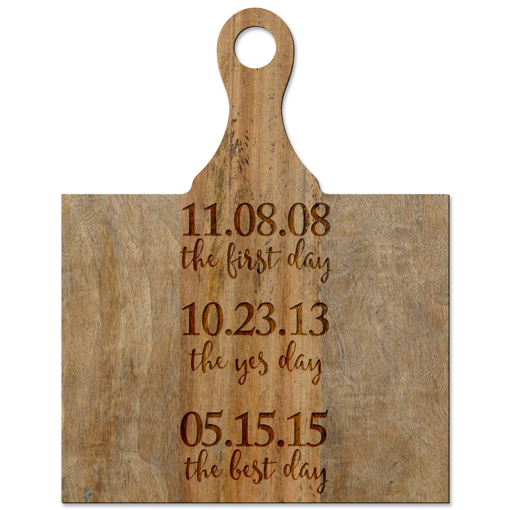 LPCB037 Personalized Cutting Board First, Yes, Best Day
