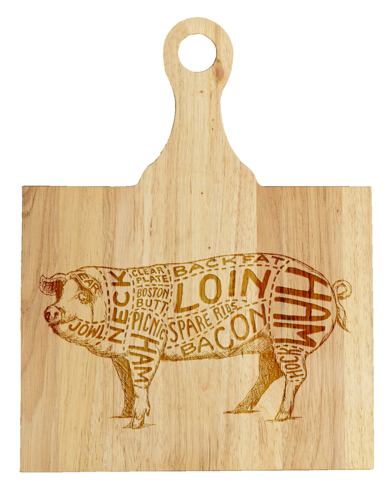 LPCB023 Personalized Cutting Board Cuts of Pork