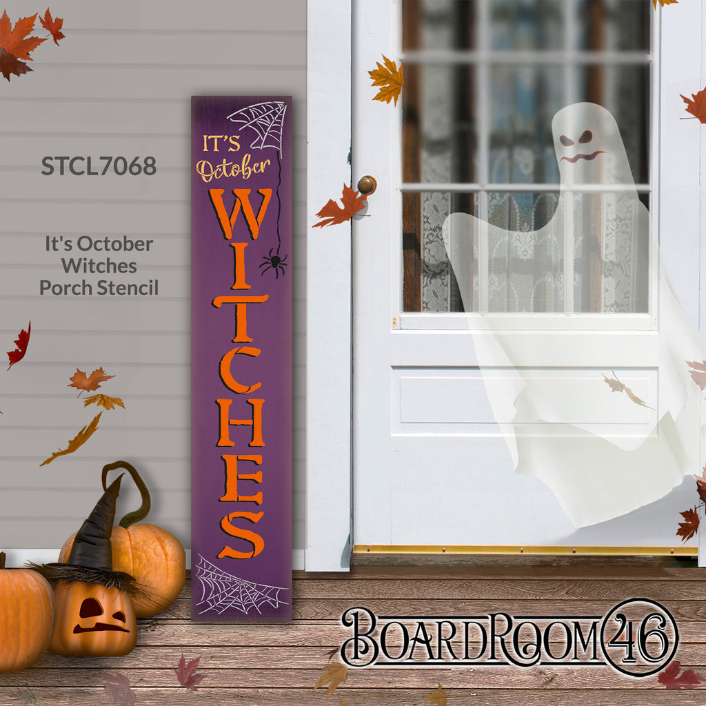 It's October Witches 4ft Tall Porch Sign