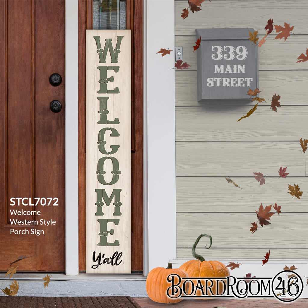 WELCOME Western Porch 4ft Tall Porch Sign