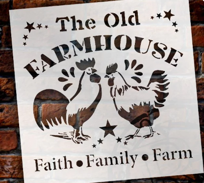Old Farmhouse Chicken | DIY Family Faith Rooster Home Decor | Craft & Paint Wood Sign | STCL5261_1 | 12x12