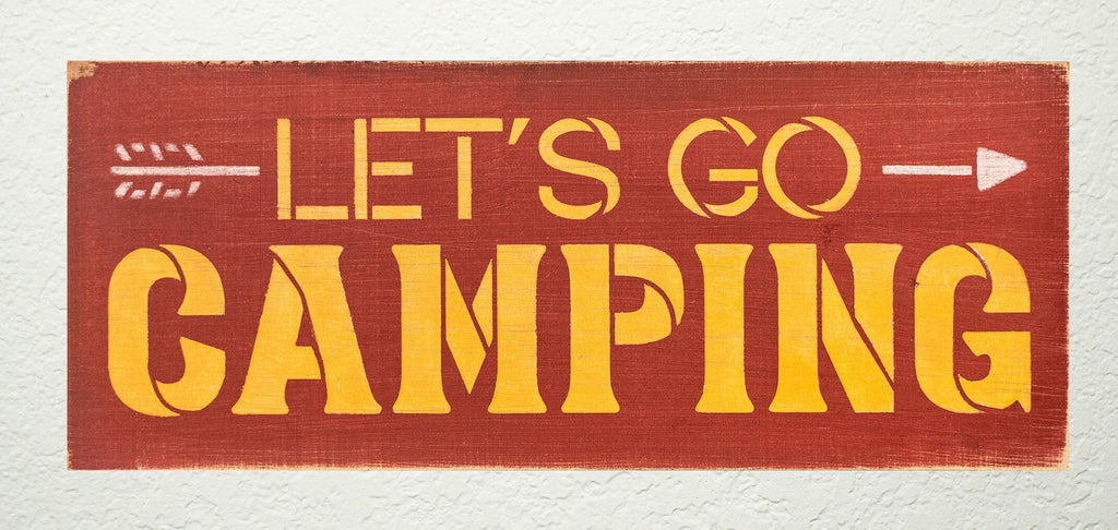 Let's Go Camping DIY to go Kit | 12x5.5 Stencil and Board