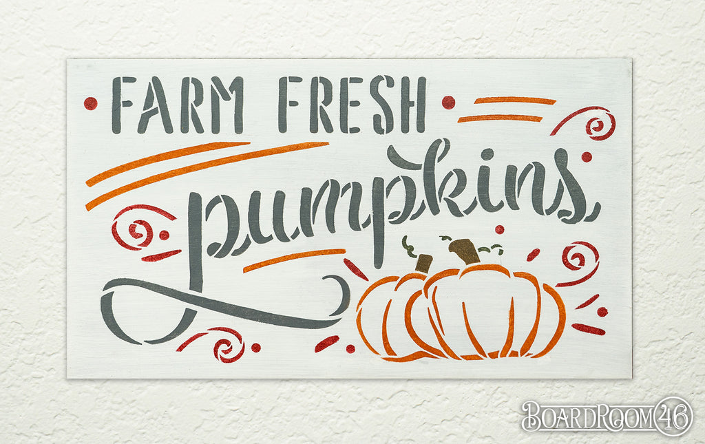 Farm Fresh Pumpkins DIY to go Kit | 15.75x9 Stencil and Board