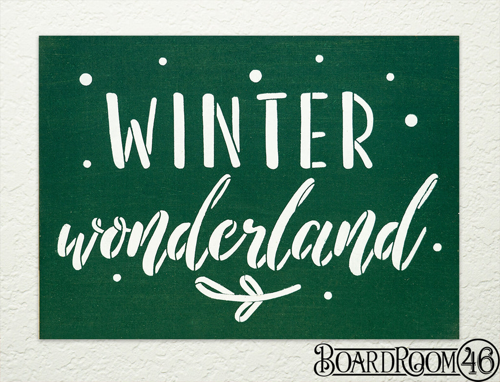 Winter Wonderland DIY to go Kit | 13.5x9.75 Size Stencil and Board