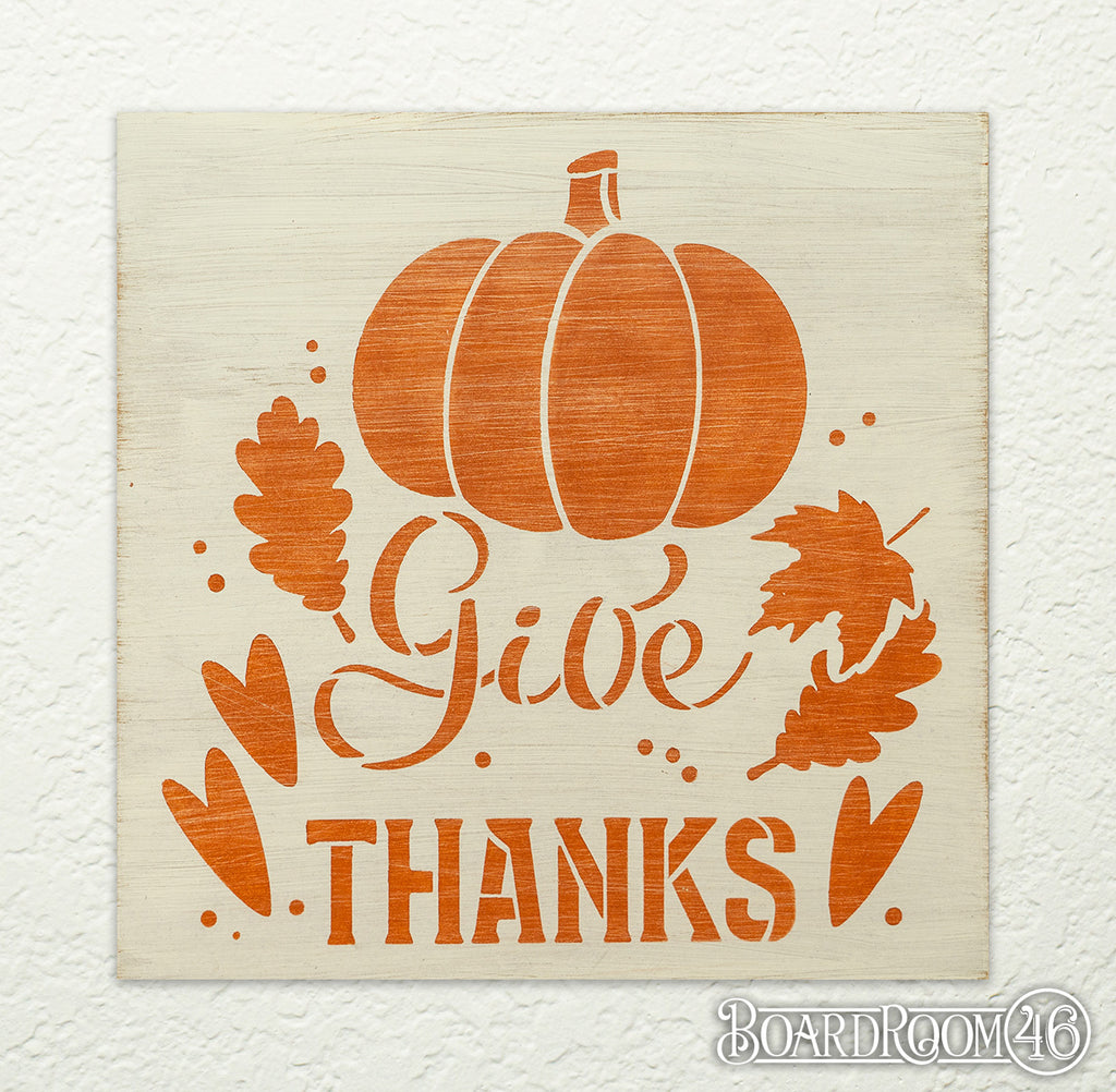 Give Thanks DIY to go Kit | 12x12 Stencil and Board