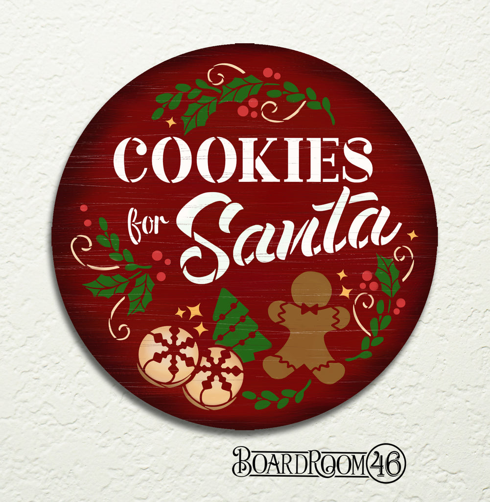 BRWS5112 Cookies for Santa 12" Round
