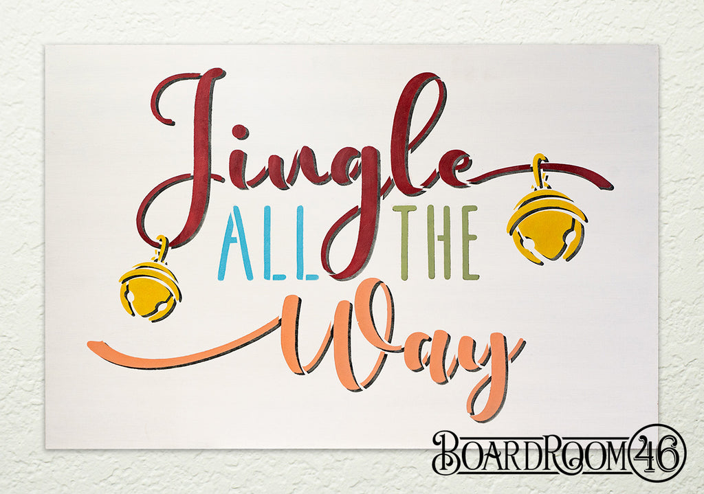 Jingle All The Way DIY to go Kit | 9x6 Size Stencil and Board