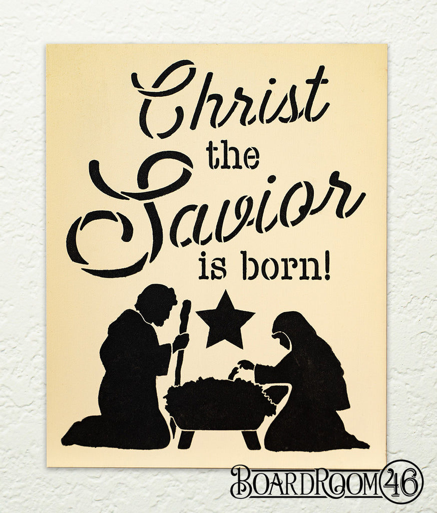 Christ the Savior is Born DIY to go Kit | 11x13.75 Size Stencil and Board