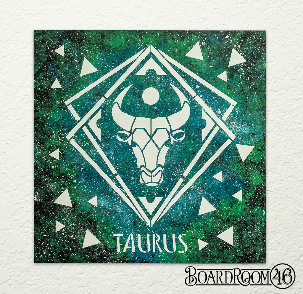 BRWS5143 Taurus Zodiac Sign 18x18"