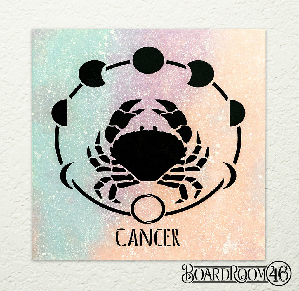 BRWS5145 Cancer Zodiac Sign 18x18"