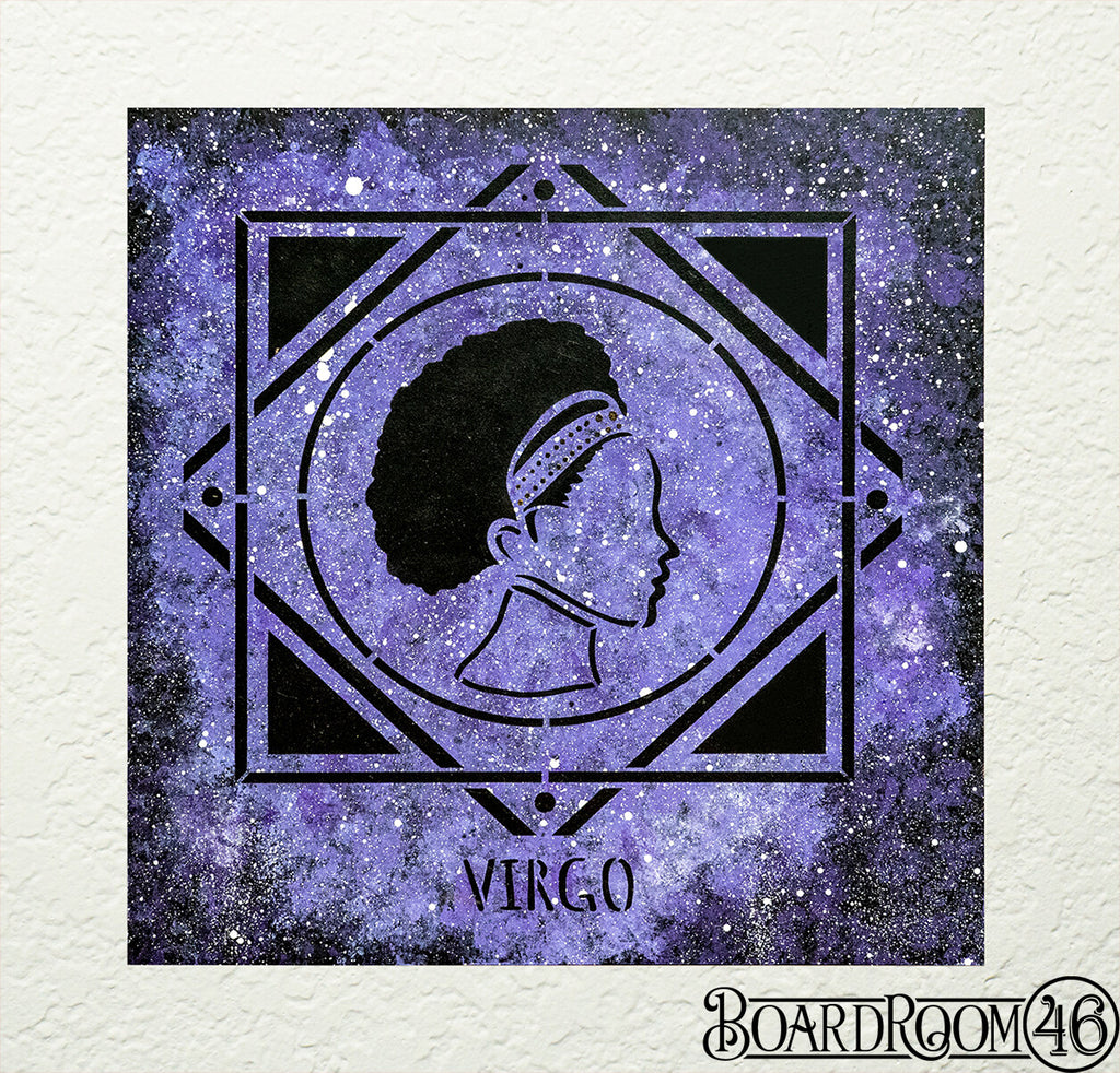 Zodiac Virgo DIY to Go Kit l 9x9 Stencil and Board