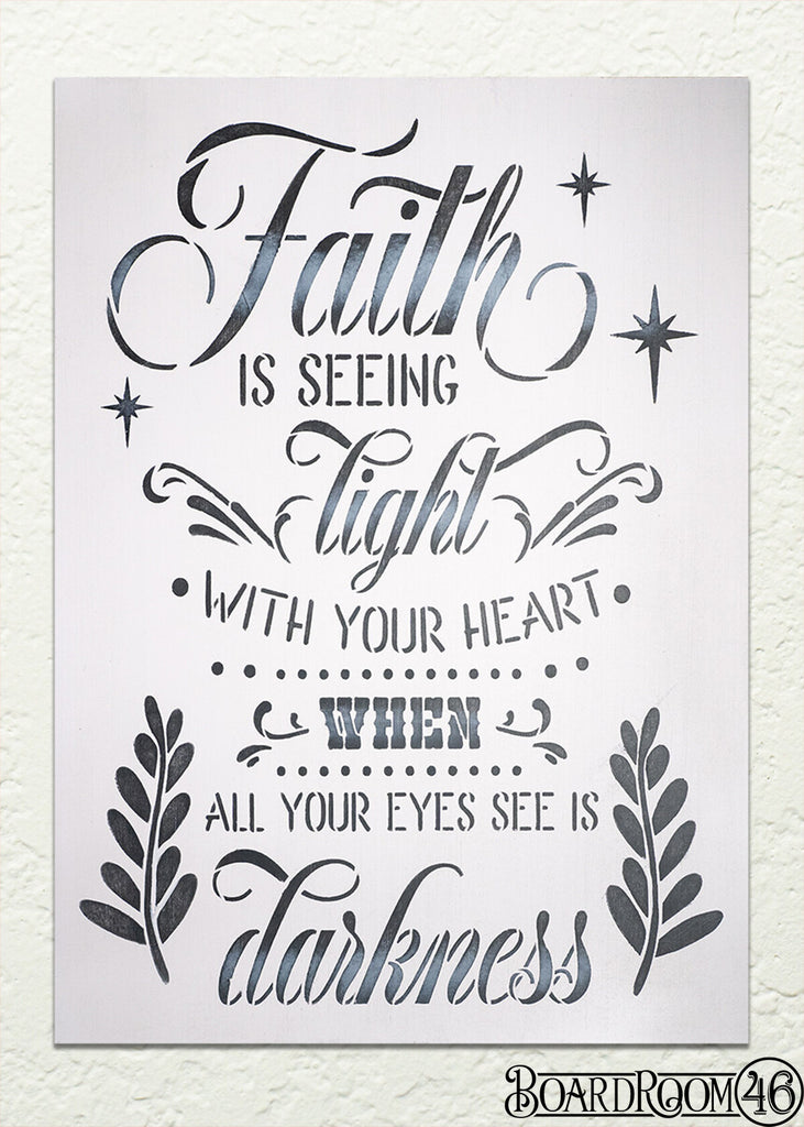 BRWS5319 Faith is seeing light | 18x13