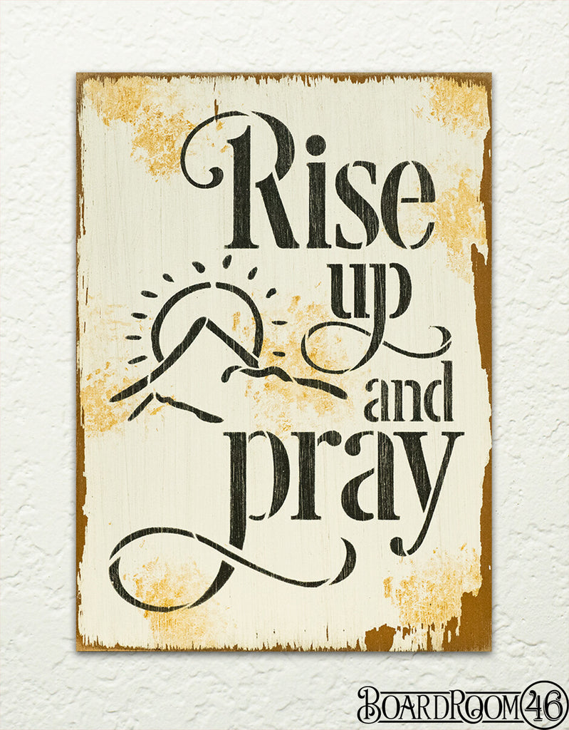 Rise Up and Pray DIY to go Kit | 6.5x9 Stencil and Board