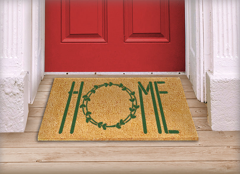 BRWS5535 Home with Wreath Doormat
