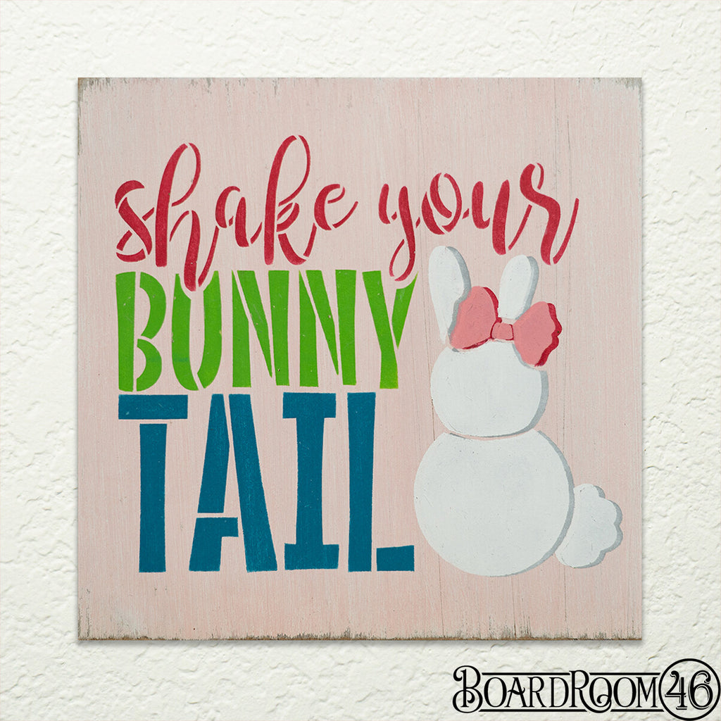 Shake Your Bunny Tail DIY to go Kit | 9x9 Stencil and Board