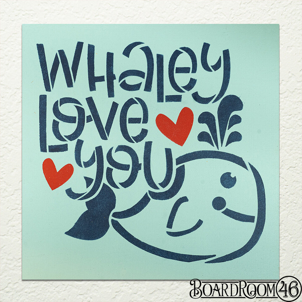 Whaley Love You DIY to go Kit | 9x9 Size Stencil and Board