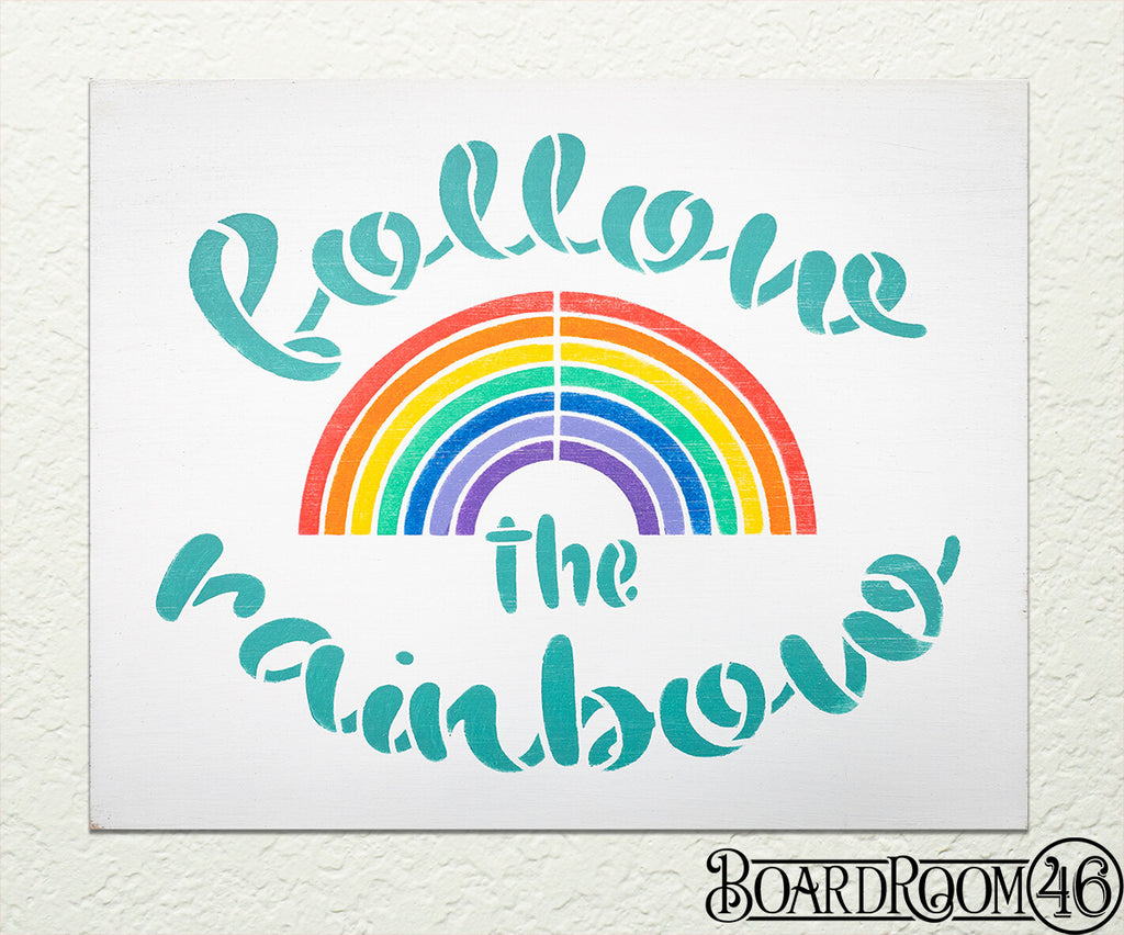 Follow the Rainbow DIY to go Kit | 10x8 Stencil and Board