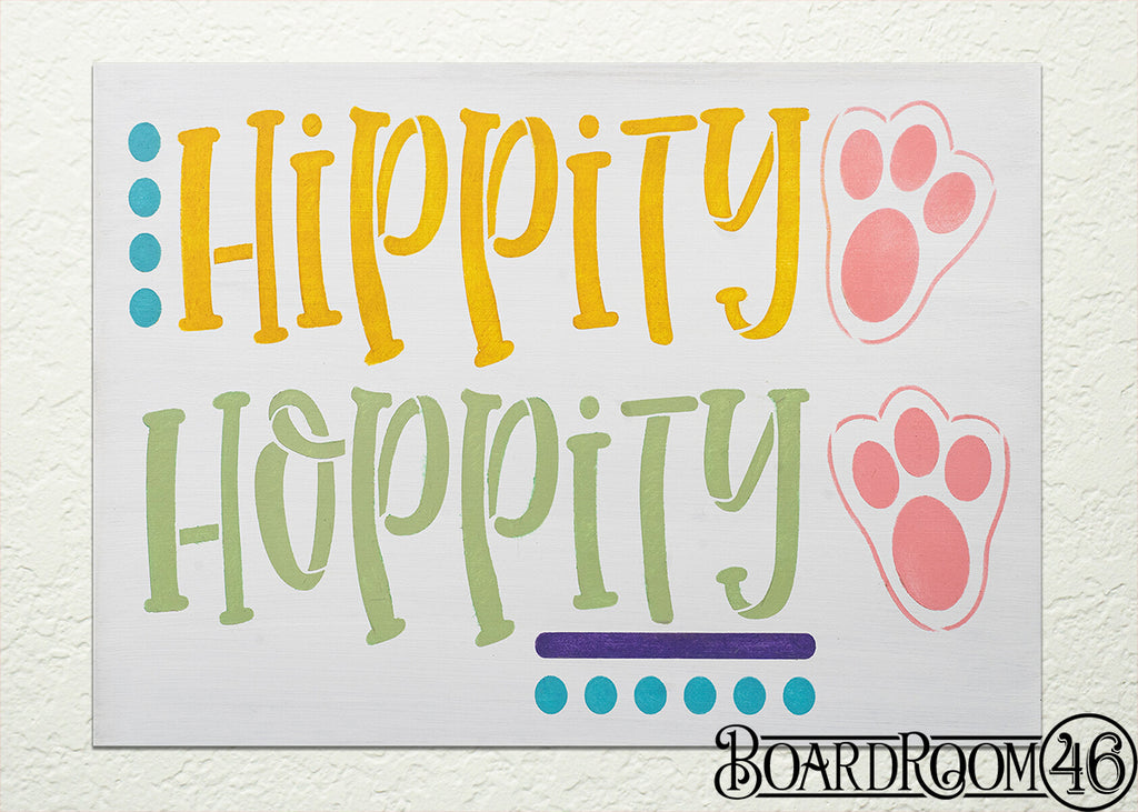Hippity Hoppity DIY to go Kit | 13.5x9.75 Size Stencil and Board