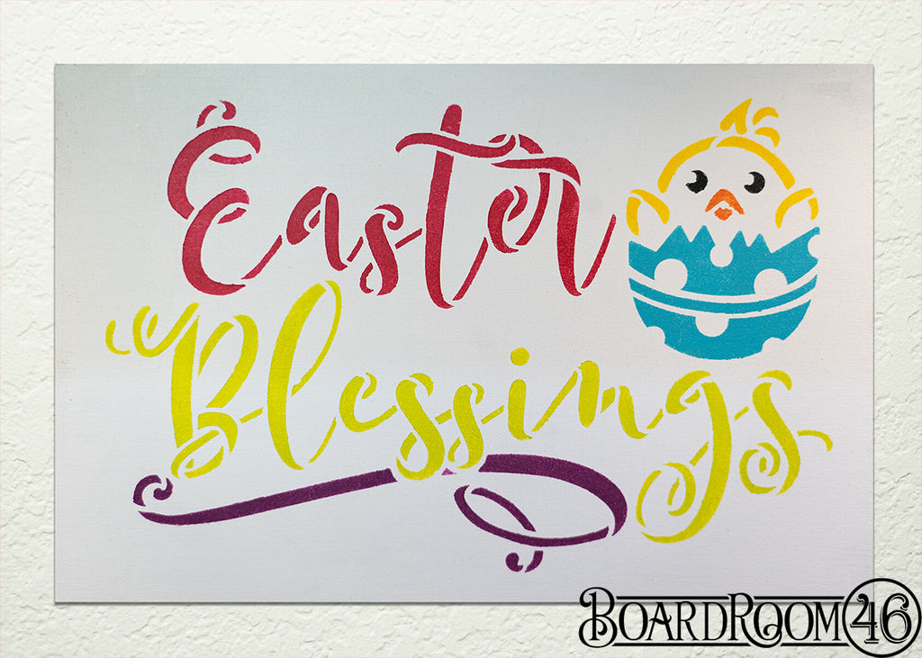 Easter Blessings with Chick DIY to go Kit | 9x6 Stencil and Board
