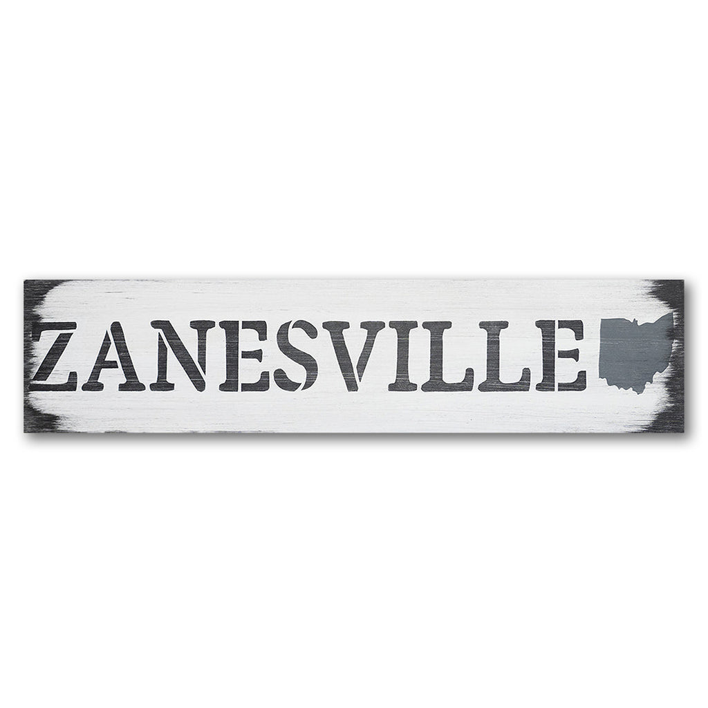 BRWS5669 Personalized Town-State Sign 30x7
