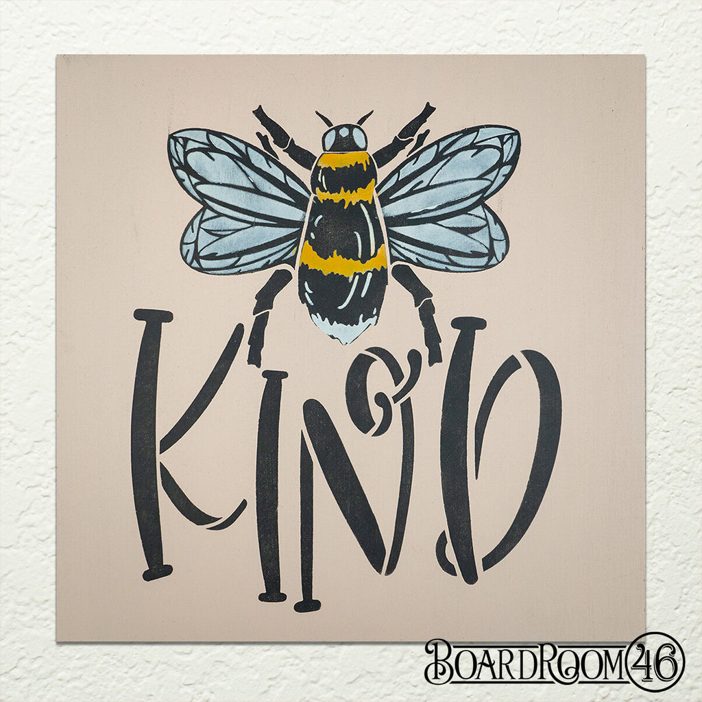 Bee Kind DIY to Go Kit l 12x12 Stencil and Board
