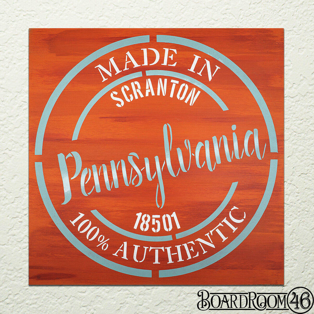 Pennsylvania Stamp Personalized 18x18 or 18" Round