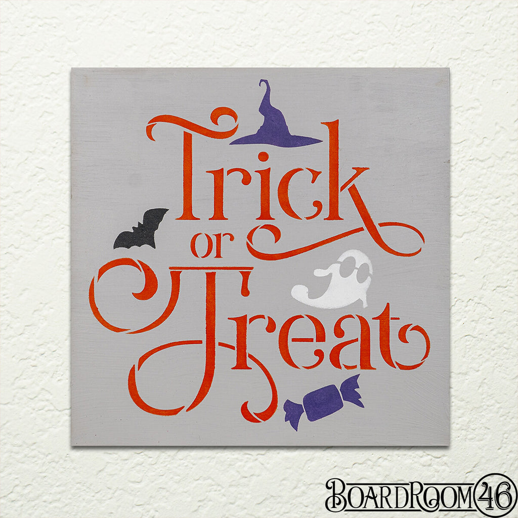 Trick or Treat DIY to Go Kit l 9x9 Stencil and Board