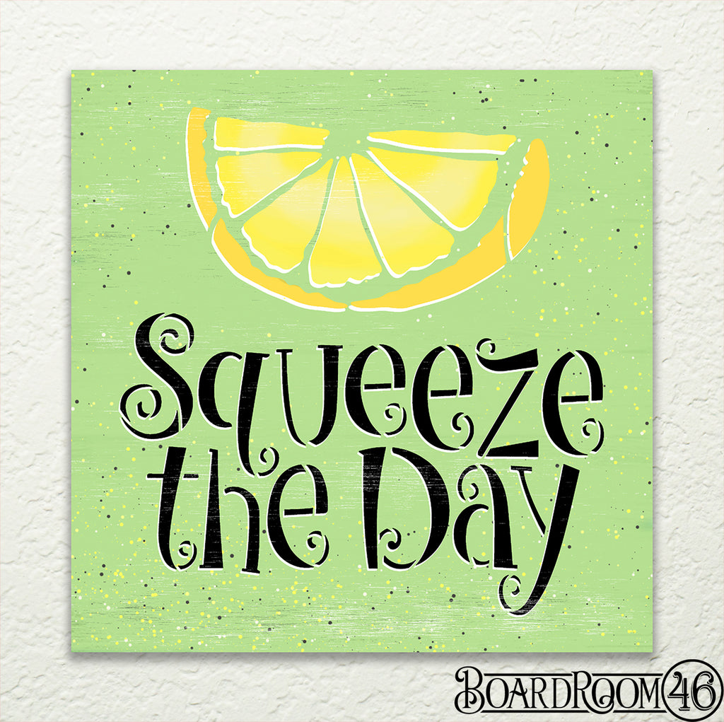 Squeeze the Day DIY to Go Kit l 9x9 Stencil and Board