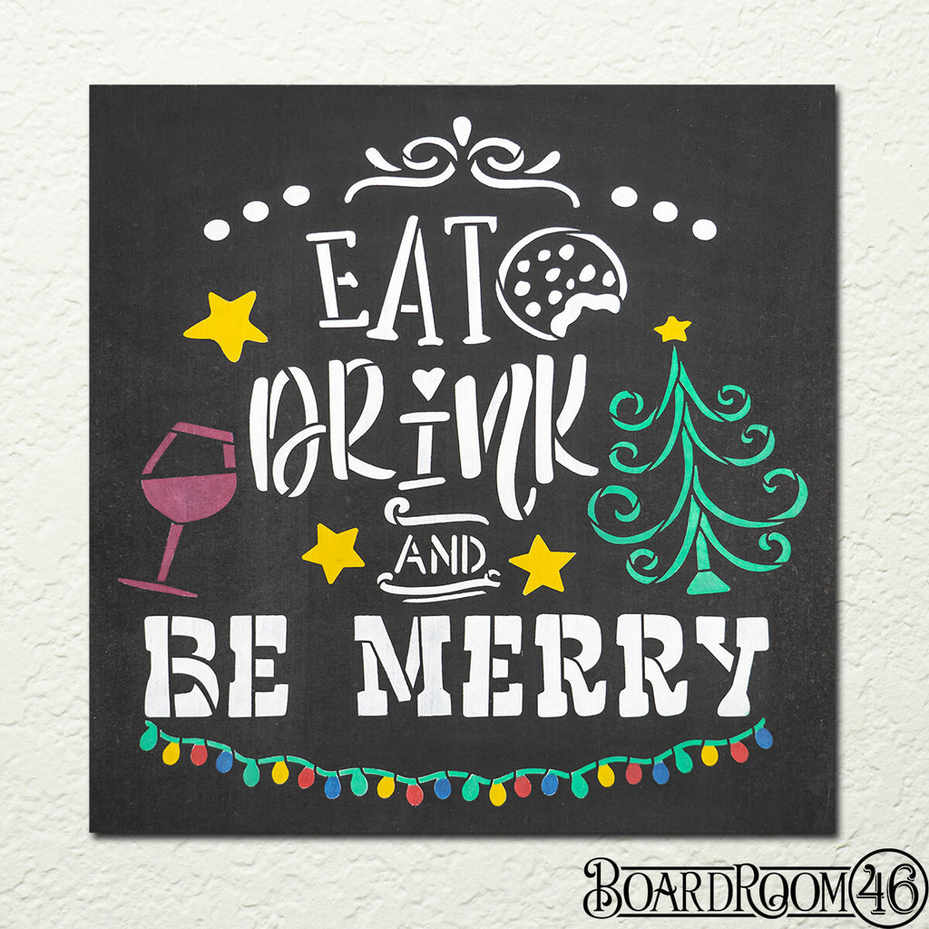 BRWS5881 Eat Drink and Be Merry 18x18