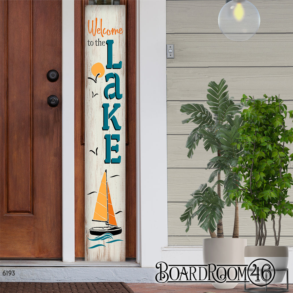 BRTS6193 Welcome to the Lake 6ft Tall Porch Sign