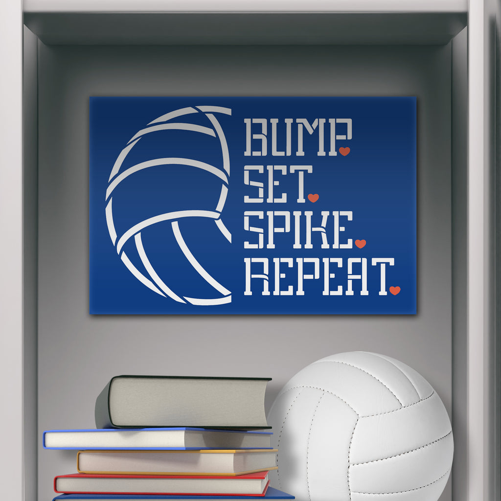 Bump Set Spike Repeat DIY to go Kit |  12x8 Stencil and Board