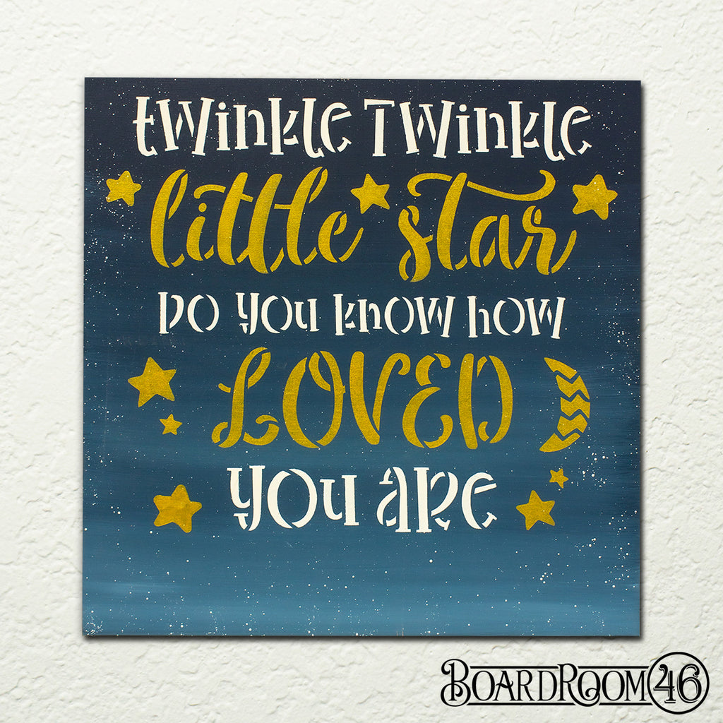 BRWS6353 Twinkle Twinkle Little Star 18x18