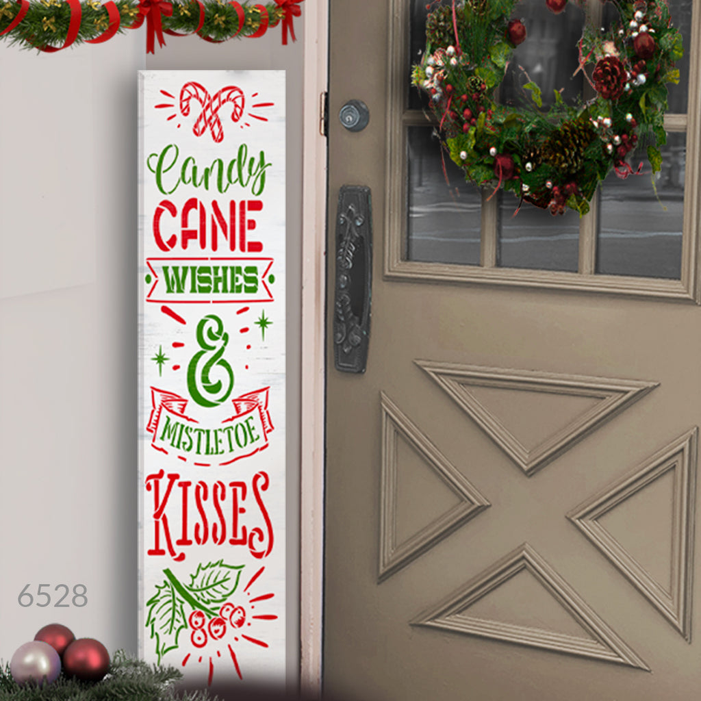 BRTS6528 Candy Cane Wishes Tall Porch 4ft
