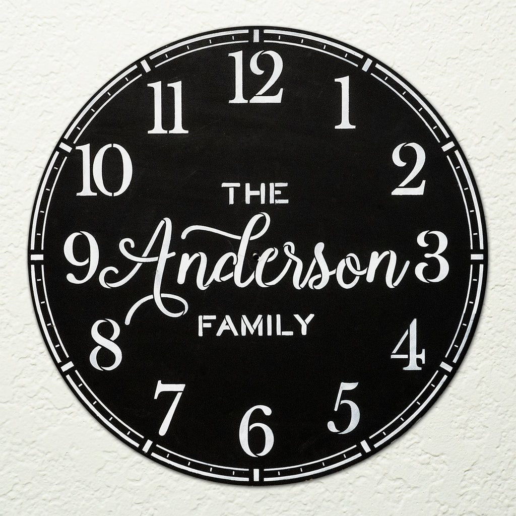BRCS002 Personalized Clock with Last Name