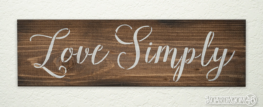 Love Simply DIY to go Kit | 12x3.5 Stencil and Board