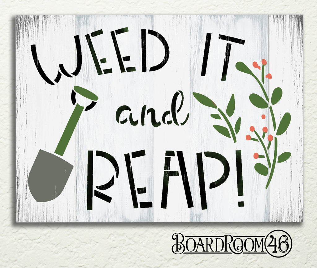 Weed it and Reap DIY to Go Kit l 9x6.5 in Stencil and Board