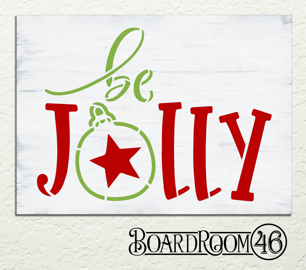 Be Jolly with Ornament- DIY to Go Kit l 9x6.5 Board and Stencil