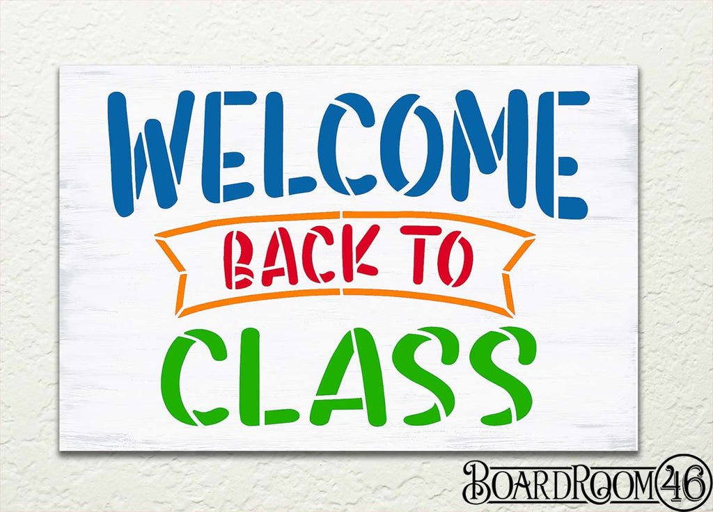 Welcome Back to Class DIY to go Kit | 9x6 Stencil and Board