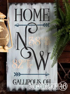 BRWS013 Home Coordinates - Personalized - 12x21