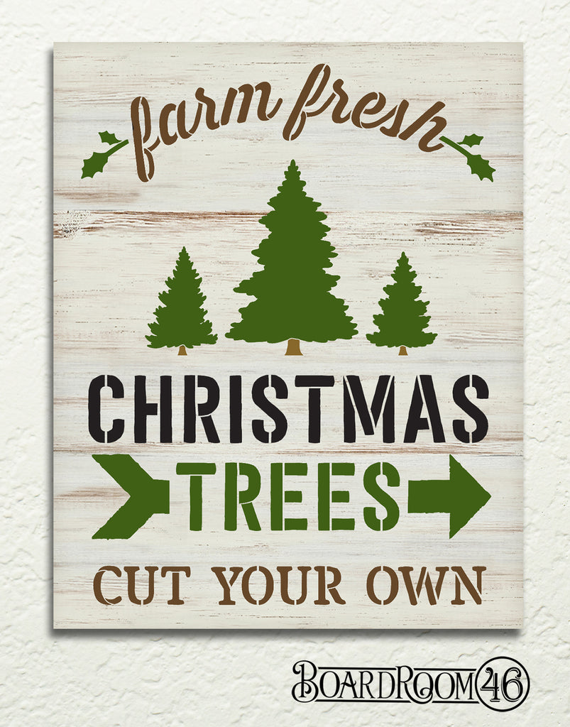 BRWS119 Fresh Cut Christmas Trees 16x20
