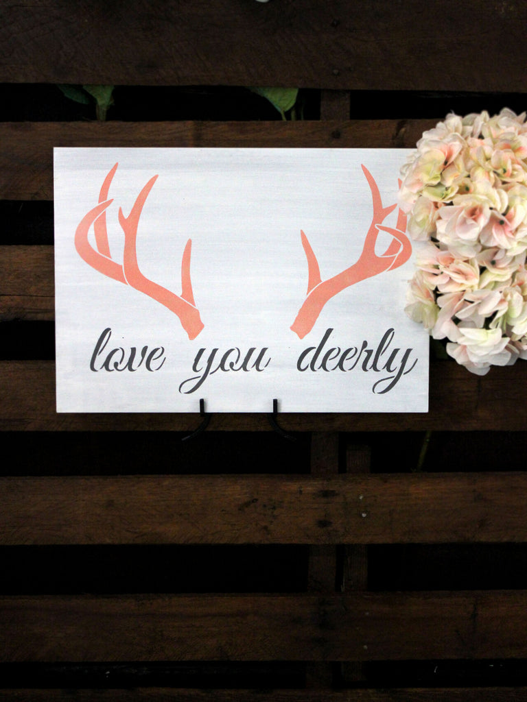 BRWS165 Love You Deerly 18x13