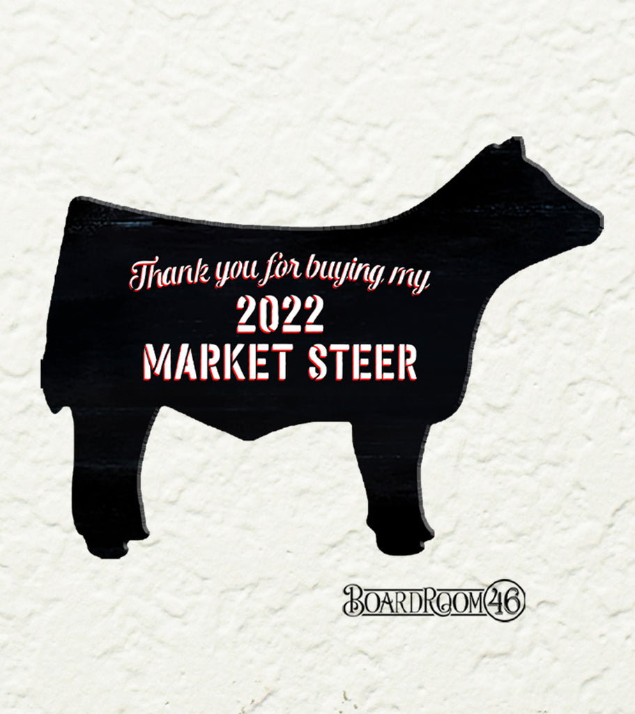 BRWS311  Thank You for Buying My Market Steer 12x6